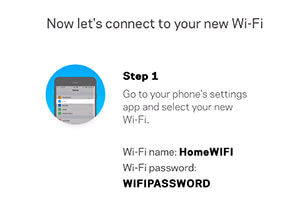 create your new Wi-Fi network name